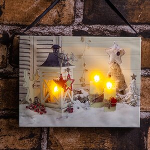 Светодиодная картина Рождественские Огни 20*15 см на батарейках Peha фото 1