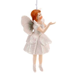 Елочная игрушка Девочка - Ангелочек воздушный поцелуй 13*7*7 см, подвеска Koopman фото 1