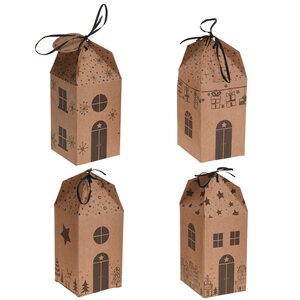 Коробка для подарков Домик 17 см коричневая Koopman фото 1