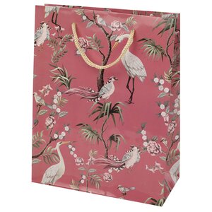 Подарочный пакет Райские птицы 23*18 см, малиновый Koopman фото 1