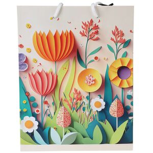 Подарочный пакет Spring Flowero 34 см розовый Koopman фото 2