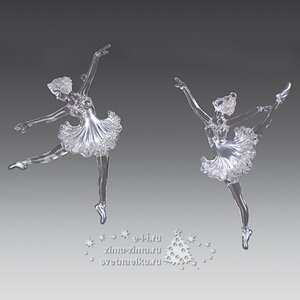 Елочная игрушка "Балерина жемчужно-серебряная", 9х16 см Holiday Classics фото 1