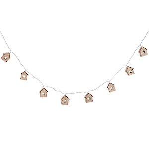 Светодиодная гирлянда Домики Фарелл - Звезды 1.33 м, 10 теплых белых LED ламп, на батарейках, прозрачный ПВХ, IP20 Koopman фото 8