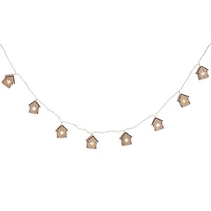 Светодиодная гирлянда Домики Фарелл - Звезды 1.33 м, 10 теплых белых LED ламп, на батарейках, прозрачный ПВХ, IP20 Koopman фото 7