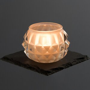 Подсвечник для чайной свечи Беллиссимо - Ромбы 5 см матовый, стекло Koopman фото 1