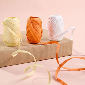 Набор лент для упаковки подарков Рафия - Апельсиновый Праздник 10 м, 3 шт Koopman фото 4