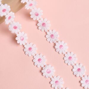 Декоративная лента Ромашка 200*5 см розовая Koopman фото 4