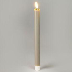 Столовая светодиодная свеча с имитацией пламени Sunrise 25 см серая, 2 шт с пультом, таймер, на батарейках Koopman фото 1