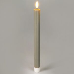 Столовая светодиодная свеча с имитацией пламени Softness 25 см серая, 2 шт с пультом, таймер, на батарейках Koopman фото 1