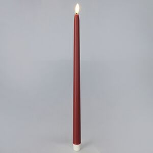 Столовая светодиодная свеча с имитацией пламени Romance 38 см бордовая, 2 шт с пультом, таймер, на батарейках Koopman фото 1