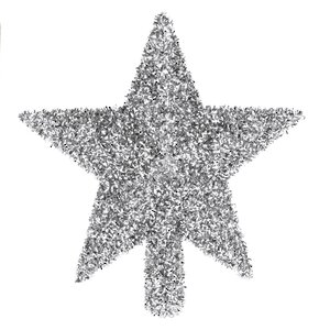 Верхушка на елку Звезда Sandrine 20 см серебряная Koopman фото 1