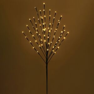 Светодиодное дерево Лейтон 110 см, 80 теплых белых LED ламп, на батарейках, таймер, IP44 Koopman фото 1