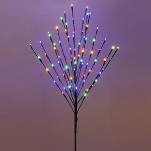 Светодиодное дерево Лейтон 110 см, 80 разноцветных LED ламп, на батарейках, таймер, IP44 Koopman фото 1