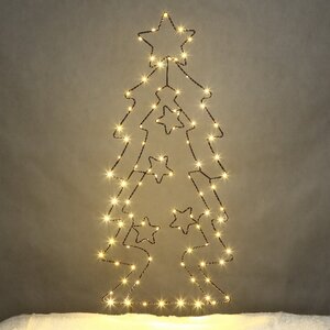 Светящаяся елка Norwood Star 85 см, 90 экстра теплых белых LED ламп, таймер, на батарейках, IP44 Koopman фото 2