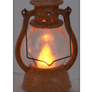 Декоративный фонарь - снежный шар Лампа волшебника Бартоломеуса 12 см на батарейке, кремовый Koopman фото 3