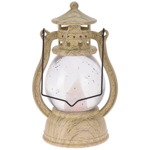 Декоративный фонарь - снежный шар Лампа волшебника Бартоломеуса 12 см на батарейке, кремовый Koopman фото 2