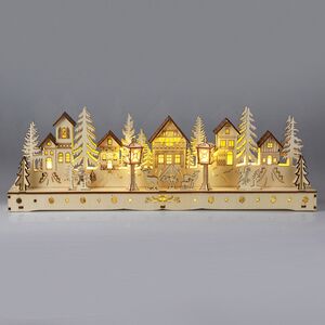 Новогодний светильник Village Street 45*15 см, 15 теплых белых LED ламп, на батарейках Koopman фото 1