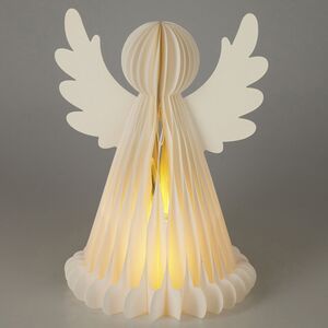 Светящаяся фигура из бумаги Ангел Gervain 50 см, на батарейках, таймер Koopman фото 1