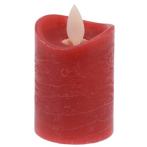 Светодиодная восковая свеча Живое Пламя 6.5*5 см красная, на батарейках Koopman фото 1