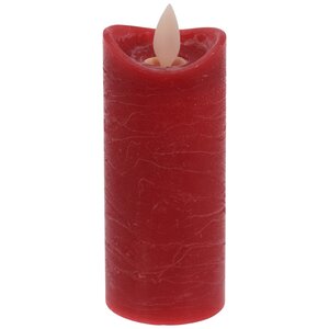 Светодиодная восковая свеча Живое Пламя 11*5 см красная, на батарейках Koopman фото 3