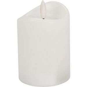 Светодиодная свеча с имитацией пламени Кертон 10 см, белая восковая, на батарейках, таймер Koopman фото 1
