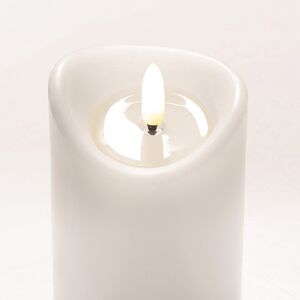 Светодиодная свеча с имитацией пламени Кертон 10 см, белая восковая, на батарейках, таймер Koopman фото 2