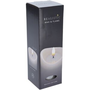 Светодиодная свеча с имитацией пламени Кертон 20 см, белая восковая, на батарейках, таймер Koopman фото 8