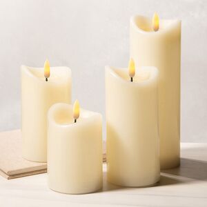 Светодиодная свеча с имитацией пламени Кертон 20 см, слоновая кость, на батарейках, таймер Koopman фото 3