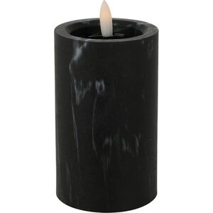 Светодиодная свеча с имитацией пламени Black Marble 12.5 см, на батарейках, таймер Koopman фото 1