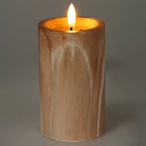 Светодиодная свеча с имитацией пламени Brown Marble 12.5 см, на батарейках, таймер Koopman фото 1