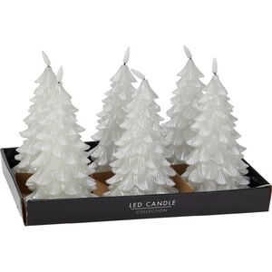 Светодиодная свеча Елочка - Ulseby 19.5 см белая, на батарейках, таймер Koopman фото 1