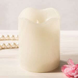 Светодиодная свеча Merano 9 см слоновая кость, мерцающее пламя, на батарейках, таймер Koopman фото 1