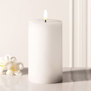 Светодиодная восковая свеча Rustic 12.5 см белая, мерцающее пламя, на батарейках, таймер Koopman фото 1