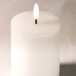 Светодиодная восковая свеча Rustic 15 см белая, мерцающее пламя, на батарейках, таймер Koopman фото 2
