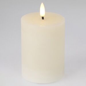 Светодиодная восковая свеча Rustic 10 см слоновая кость, мерцающее пламя, на батарейках, таймер Koopman фото 1