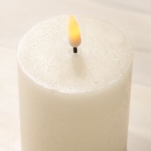 Светодиодная восковая свеча Rustic 12.5 см слоновая кость, мерцающее пламя, на батарейках, таймер Koopman фото 2