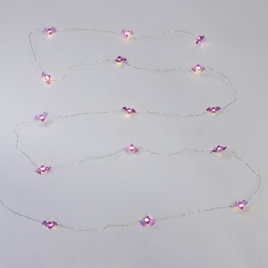 Светодиодная гирлянда на батарейках Летучие Мышки 2.2 м, 15 теплых белых LED ламп, серебряная проволока, IP20 Koopman фото 7