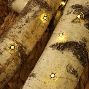 Светодиодная гирлянда на батарейках Mystic Eyes 2.2 м, 15 теплых белых LED ламп, прозрачный ПВХ, IP20 Koopman фото 2