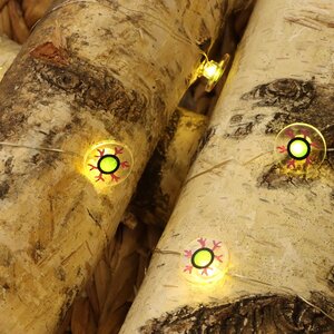 Светодиодная гирлянда на батарейках Mystic Eyes 2.2 м, 15 теплых белых LED ламп, прозрачный ПВХ, IP20 Koopman фото 1