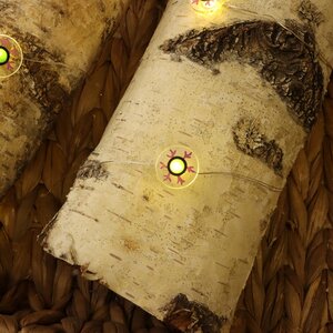 Светодиодная гирлянда на батарейках Mystic Eyes 2.2 м, 15 теплых белых LED ламп, прозрачный ПВХ, IP20 Koopman фото 5