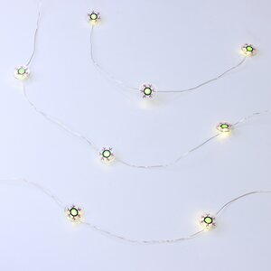 Светодиодная гирлянда на батарейках Mystic Eyes 2.2 м, 15 теплых белых LED ламп, прозрачный ПВХ, IP20 Koopman фото 3