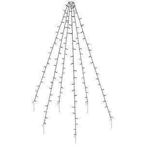 Электрогирлянда Конус 360 теплых белых LED ламп, 10*8 м, черный ПВХ, IP44 Koopman фото 2