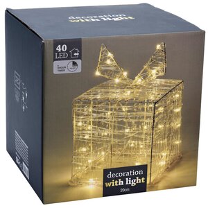 Светящийся подарок Фриоза 20 см, 40 теплых белых LED ламп, на батарейках, IP20 Koopman фото 2