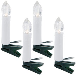 Гирлянда свечи Моника, 16 свечей на клипсах, 4 м, зеленый ПВХ, IP20 Koopman фото 5