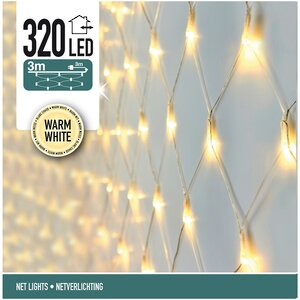 Гирлянда Сетка Koopman 3*1.5 м, 320 теплых белых LED ламп, прозрачный ПВХ, IP44 Koopman фото 3