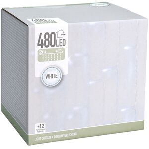 Светодиодный занавес Koopman 2*3 м, 480 холодных белых LED ламп, прозрачный ПВХ, контроллер, IP44 Koopman фото 2