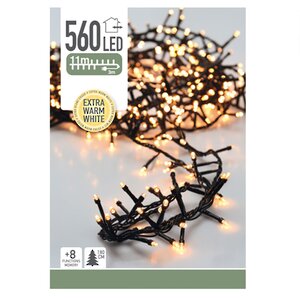 Светодиодная гирлянда Koopman Snake Comfort Basic 11 м, 560 экстра теплых белых LED ламп, зеленый ПВХ, контроллер, таймер, IP44 Koopman фото 4