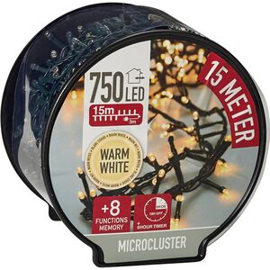 Гирлянда на катушке Koopman Snake Comfort Basic 15 м, 750 теплых белых LED ламп, зеленый ПВХ, контроллер, таймер, IP44 Koopman фото 1