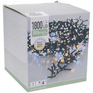 Светодиодная гирлянда Koopman Snake Comfort Basic 36 м, 1800 теплых/холодных белых LED ламп, зеленый ПВХ, контроллер, таймер, IP44 Koopman фото 3