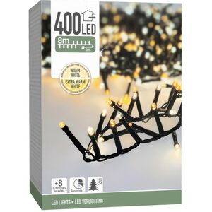 Светодиодная гирлянда Koopman Snake Comfort 8 м, 400 теплых/экстра теплых белых LED ламп, зеленый ПВХ, контроллер, таймер, IP44 Koopman фото 1